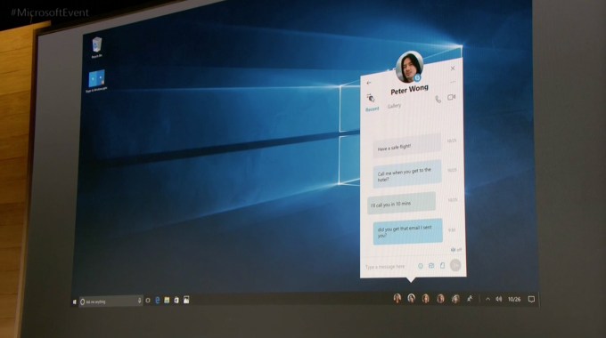 photo of Windows 10 gets more social with “My People,” a taskbar feature focused on sharing, communication image
